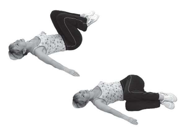 Kalça ekleminin osteoartriti için dizlerde bükülmüş bacaklarla egzersiz yapın
